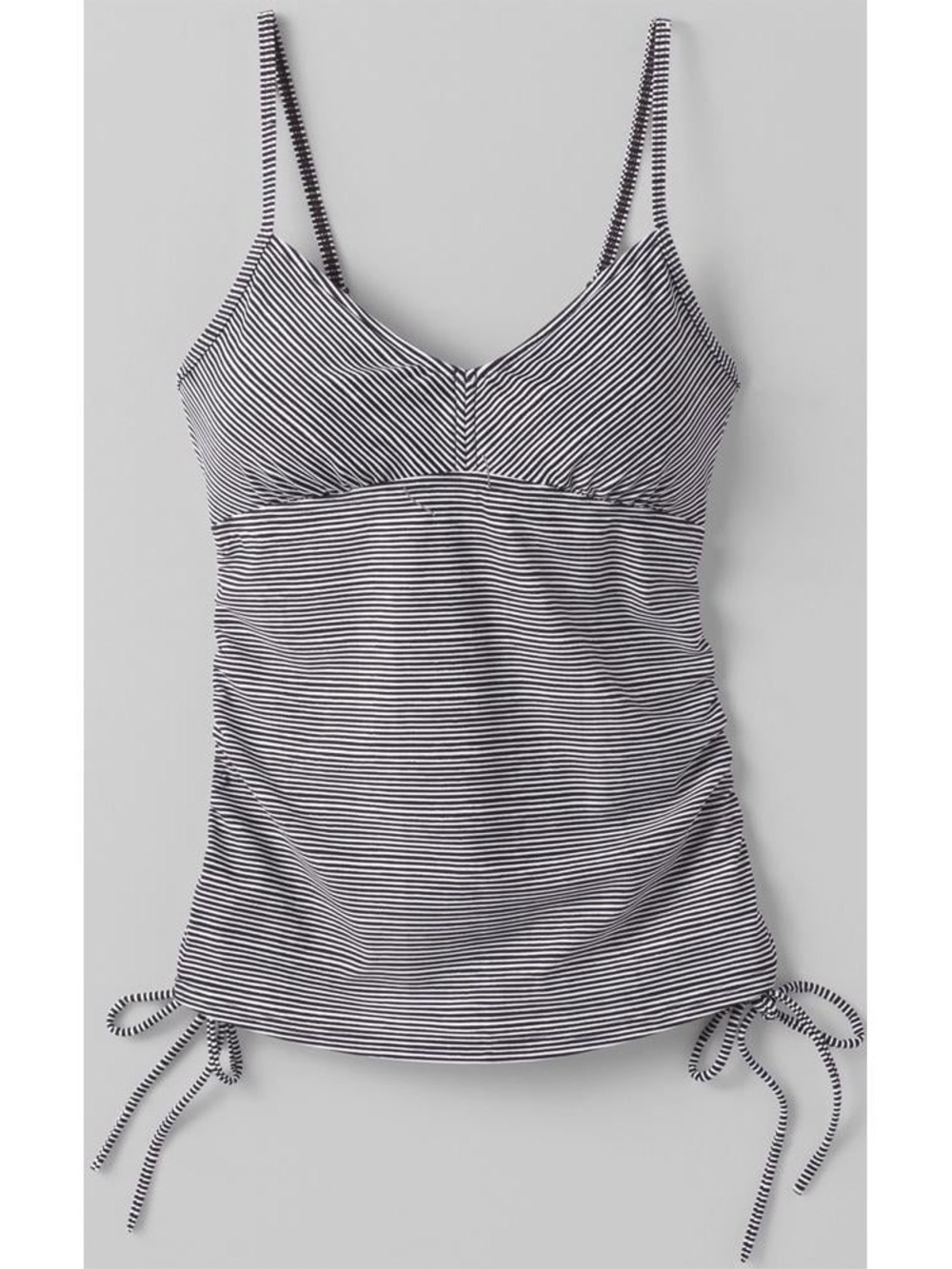 Prana Black & White Striped Camisole Swim Tank Top